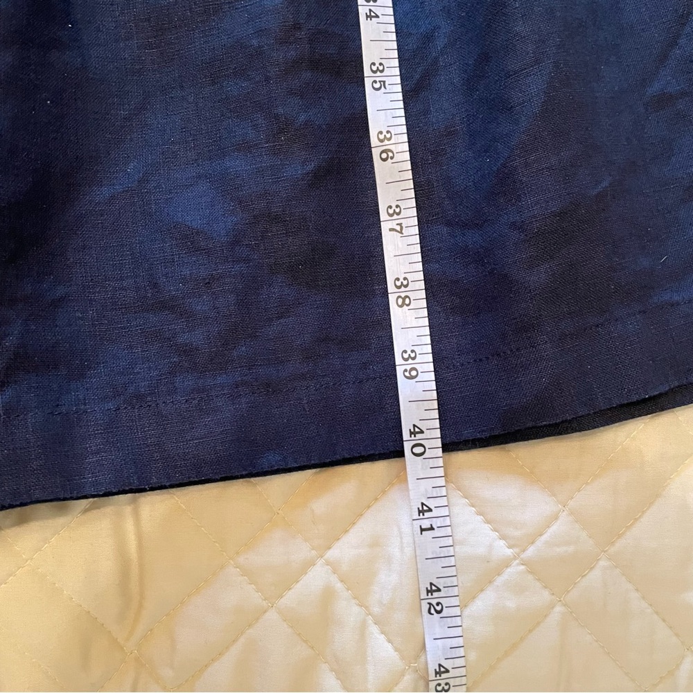 Chico’s Navy Blue Linen Tiered V-Neck Dress Chico’s Size 3 / XL / 16 - Picture 10 of 14